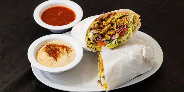 Fattoush Chicken Burrito