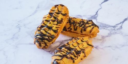 Long Filled Chocolate Drizzle Cookies
