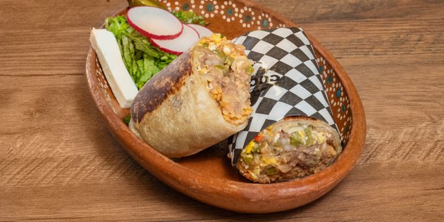 Huevos Con Nopal Breakfast Burrito
