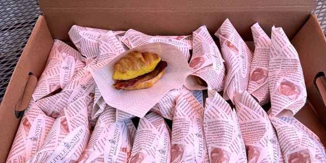 Mini Bacon & Egg Croissant Sandwiches
