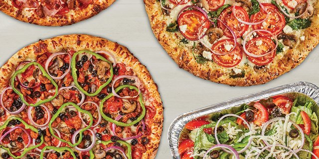 Garden Salad & 3 Artisan Pizzas