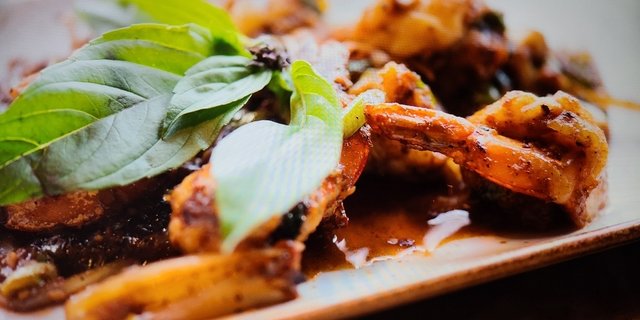 Basil Cumin Shrimp