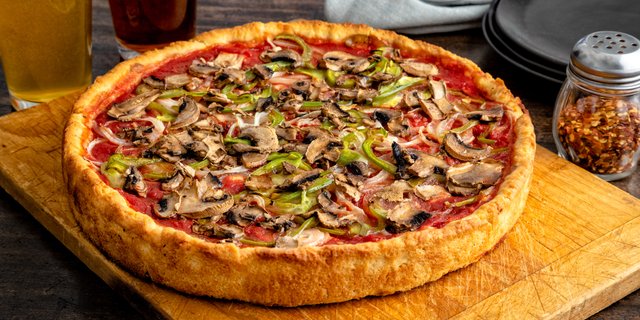 Veggie Deep Dish Pizza
