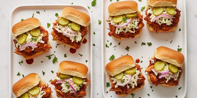Pulled Chicken Sliders (18)