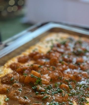 BBQ  Shrimp & Cheese Grits Platter