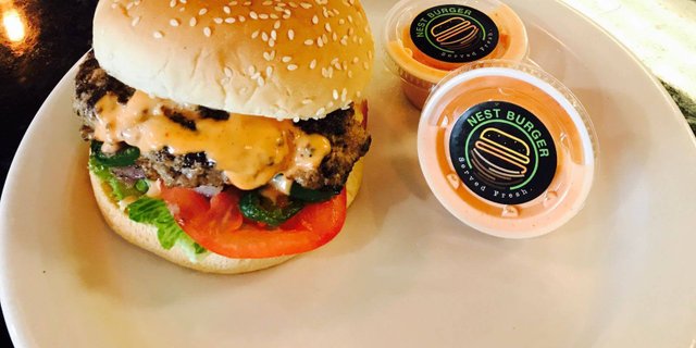 The Cheesy Nest Burger