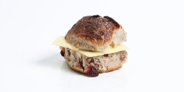 Cranberry Pecan Roll w/ Cheddar & Sea Salt Buter