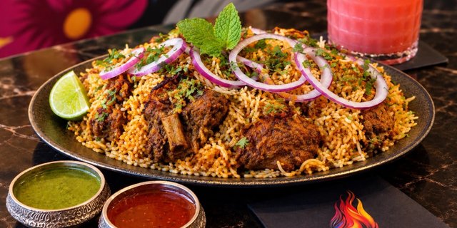 Flaming Lamb Biryani