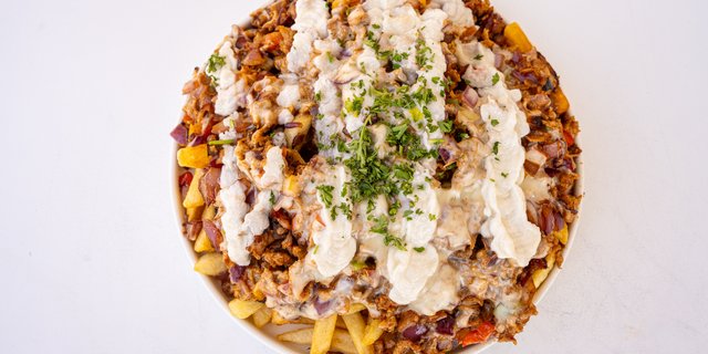 Chicken Shawarma Cheesesteak Fries