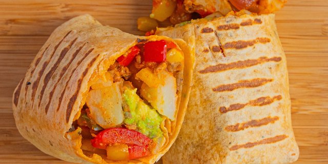 Individual Vegan Chorizo Avocado Wrap