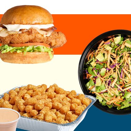 Build-Your-Own Chicken Sandwiches, Asian Salad & Tots