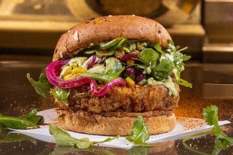 Crispy Cauliflower Burger Tray