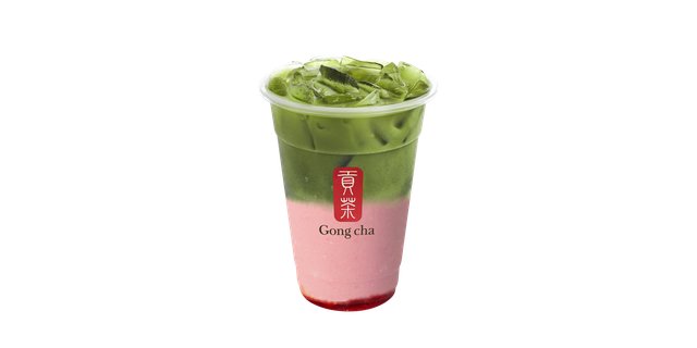 Iced Strawberry Matcha Latte