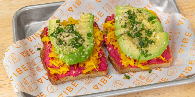 Beet Hummus Toast
