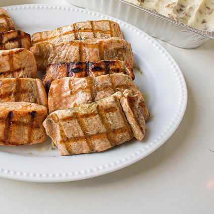 Grilled Salmon w/ 2 Sides