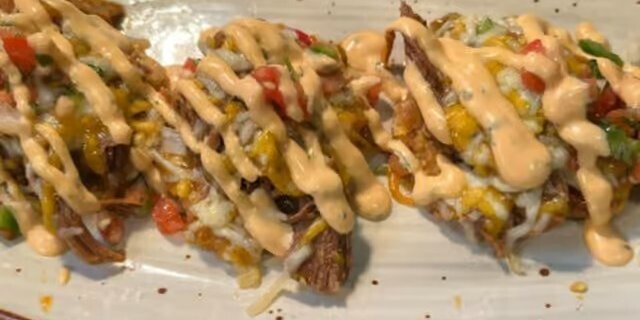 Beef Tostones Rellenos
