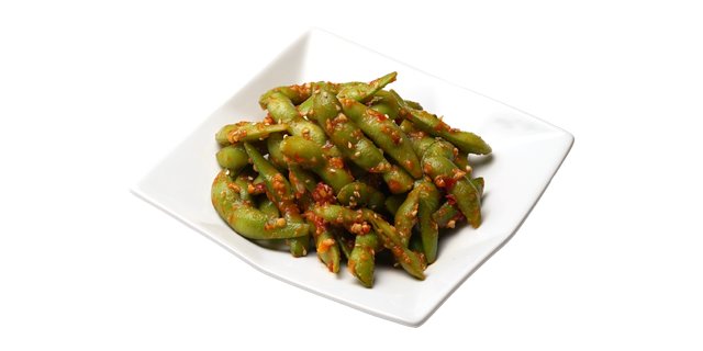 Spicy Garlic Edamame
