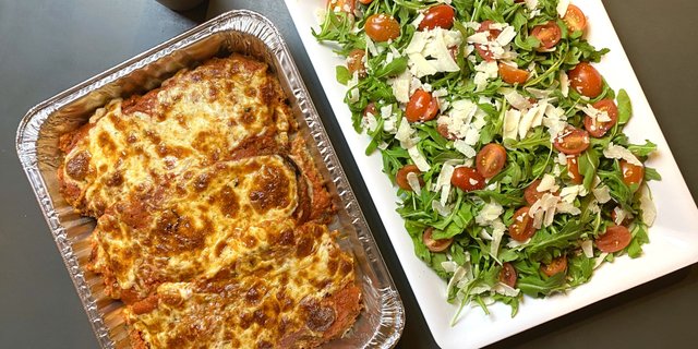 Eggplant Parmigiana Tray