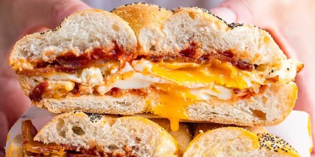 Eggs, Meat & Cheese Sandwich