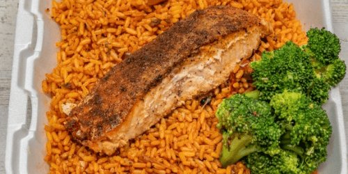 Salmon Rice Platter