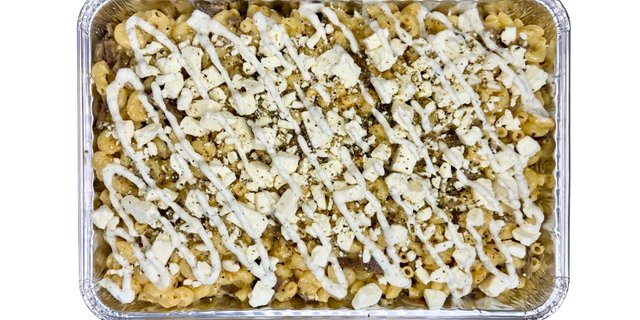 Greek Gyro Loaded Mac N Cheese Pans