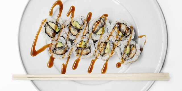 Eel Avocado Cutup Rolls