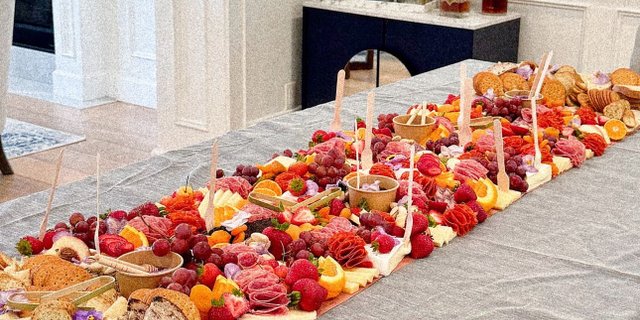 8ft Flat Lay Cheese & Charcuterie Grazing Table