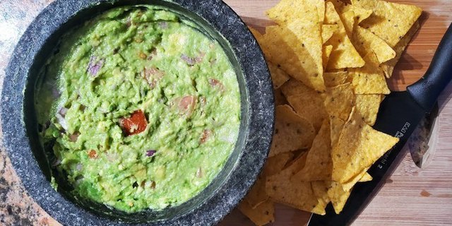 Guacamole With Chips And Salsa
