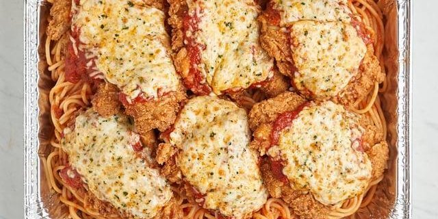 Chicken Parmigiana w/ Spaghetti