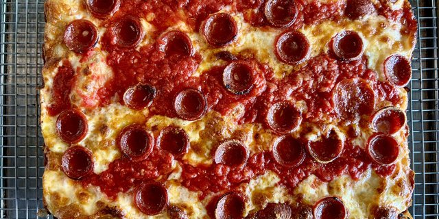 Pepperoni Detroit Pizza