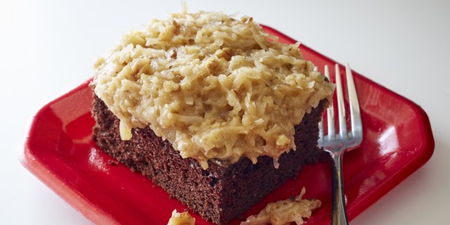 German Chocolate Cake Slice