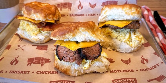 Brisket, Egg & Cheese Biscuit