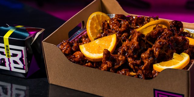 Orange Peeled Beef Tray