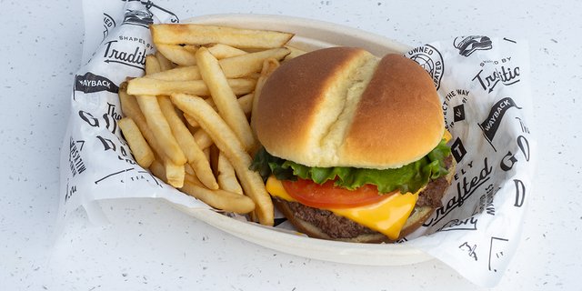 Single Cheeseburger & French Fries Boxed Meal