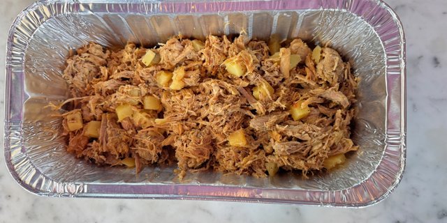Slow-Simmered Shredded Pork w/ Potato Bits