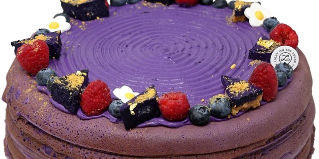Ube Cheesecake Crepe Cake
