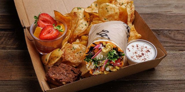 Chicken Shawarma Salad Wrap Half-Sandwich Box