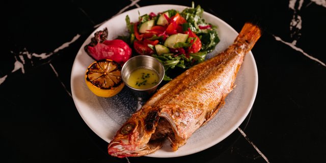 Whole Grilled Red Snapper