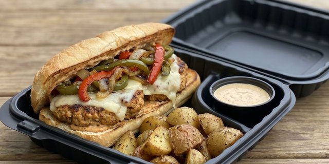 Cajun Ground Chicken Melt Boxed Lunch