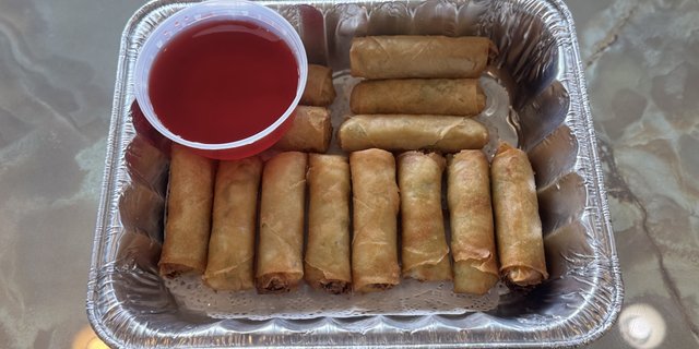 Meat Egg Rolls Tray