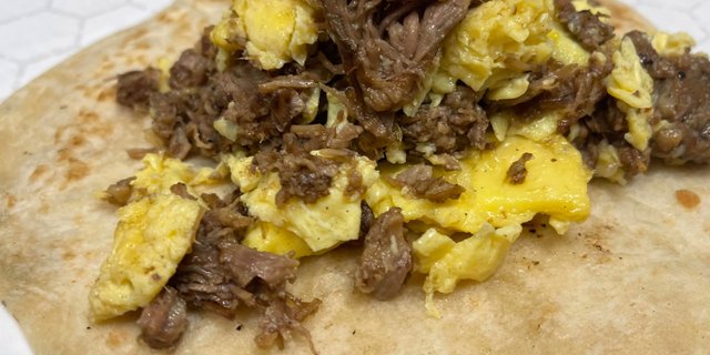 Barbacoa & Egg Breakfast Taco