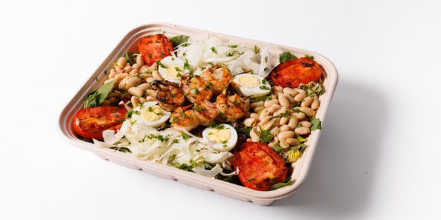 Grilled Shrimp Salad With Beans