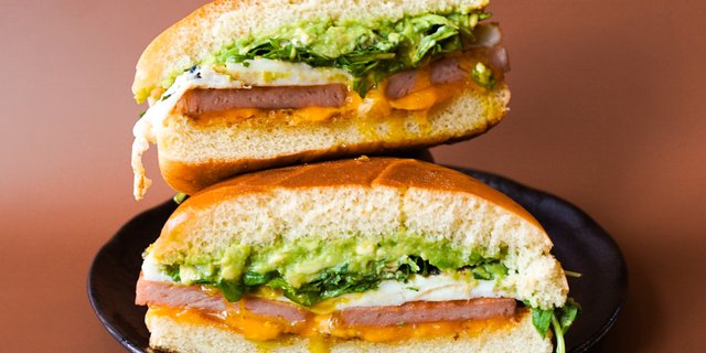 Spam Breakfast Sandwich