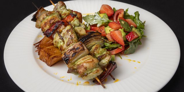 Pesto Chicken Skewers