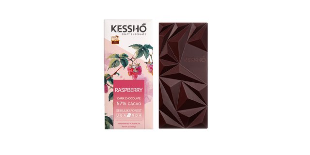 Raspberry 57% Dark Chocolate Bar