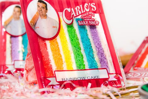 Rainbow Cake Slice
