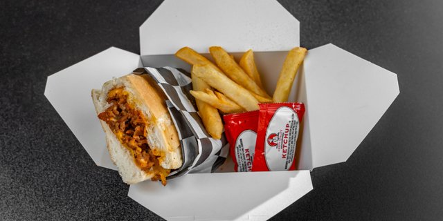 Halal Philly Cheesesteak Sandwich