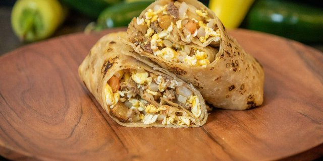 Machaca Breakfast Burrito