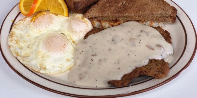 Chicken Fried Steak Breakfast Plate