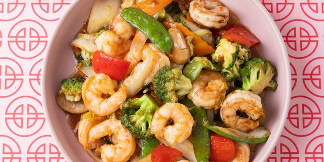 Camarones con Verduras